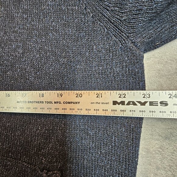 L.O.G.G. By H&M XL Dark Gray Knit Hooded Pullover Sweater double thick Pocket - Picture 6 of 14